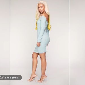 Jacklyn Off Shoulder Mini Dress.